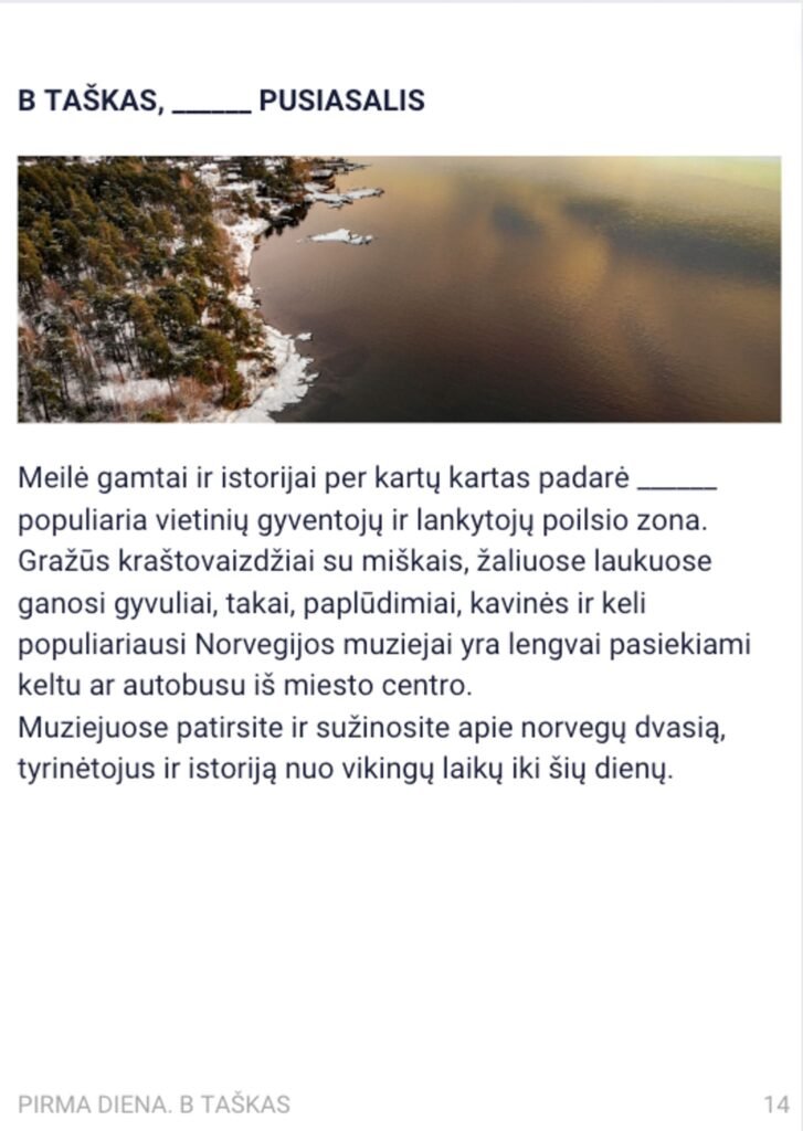 Norvegija kelionės planas